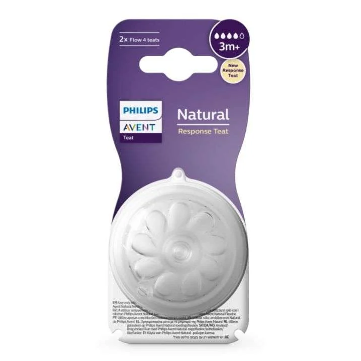 Avent Tétine Natural Response 3M+ Débit 4