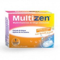 MULTIZEN Multivitamines 24 Comprimés 11 Vitamines 6 Oligo-Éléments Anti-Fatigue Énergie Immunité