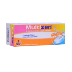 MULTIZEN Multivitamines 12 Comprimés 11 Vitamines 6 Oligo-Éléments Anti-Fatigue Énergie Immunité