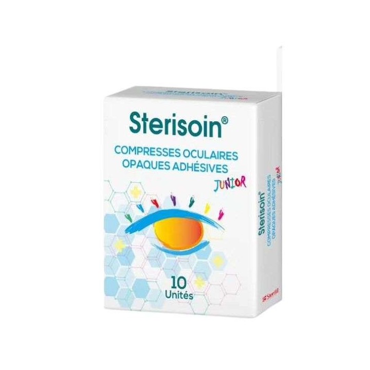 Sterisoin Compresses Oculaires Opaques Adhésives Junior - 10 Unités
