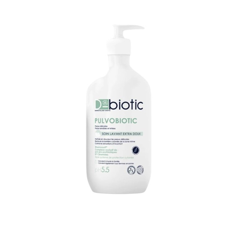 D-BIOTIC PULVOBIOTIC SOIN LAVANT EXTRA DOUX PH 5.5 PEAU SENSIBLE IRRITE 500ML