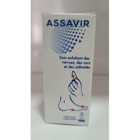 ASSAVIR Soin Exfoliant des Verrues, Cors et Callosités – 15ml
