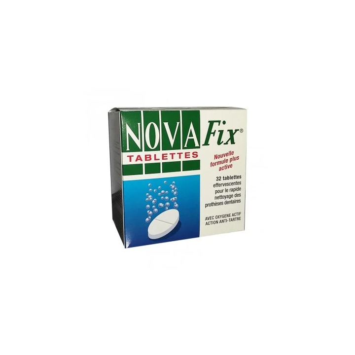 Novafix Tablettes Nettoyantes pour Prothèses Dentaires - 32 Tablettes