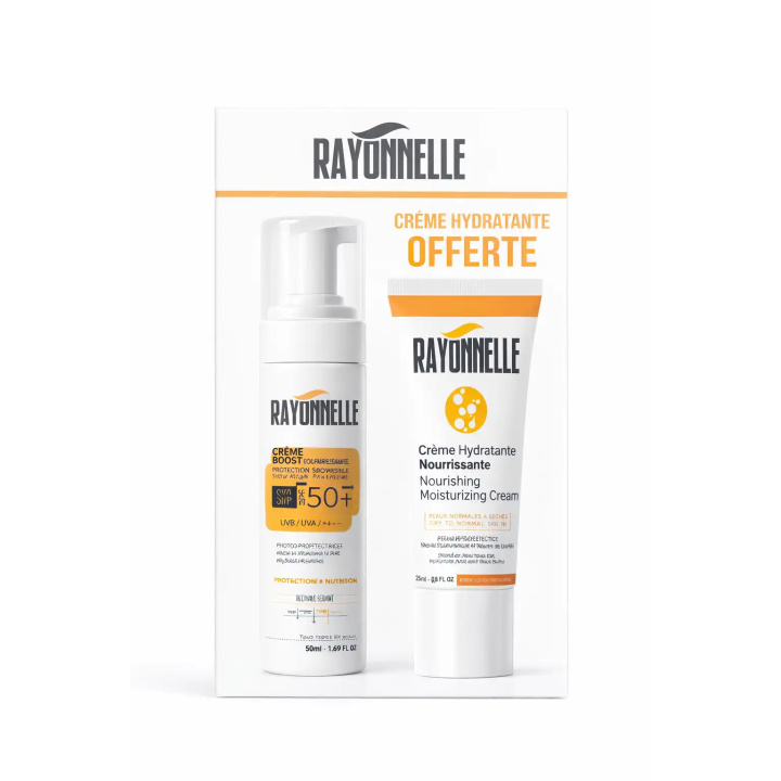 Rayonnelle Pack Routine Duo : Écran Solaire SPF 50+ + Crème Hydratante
