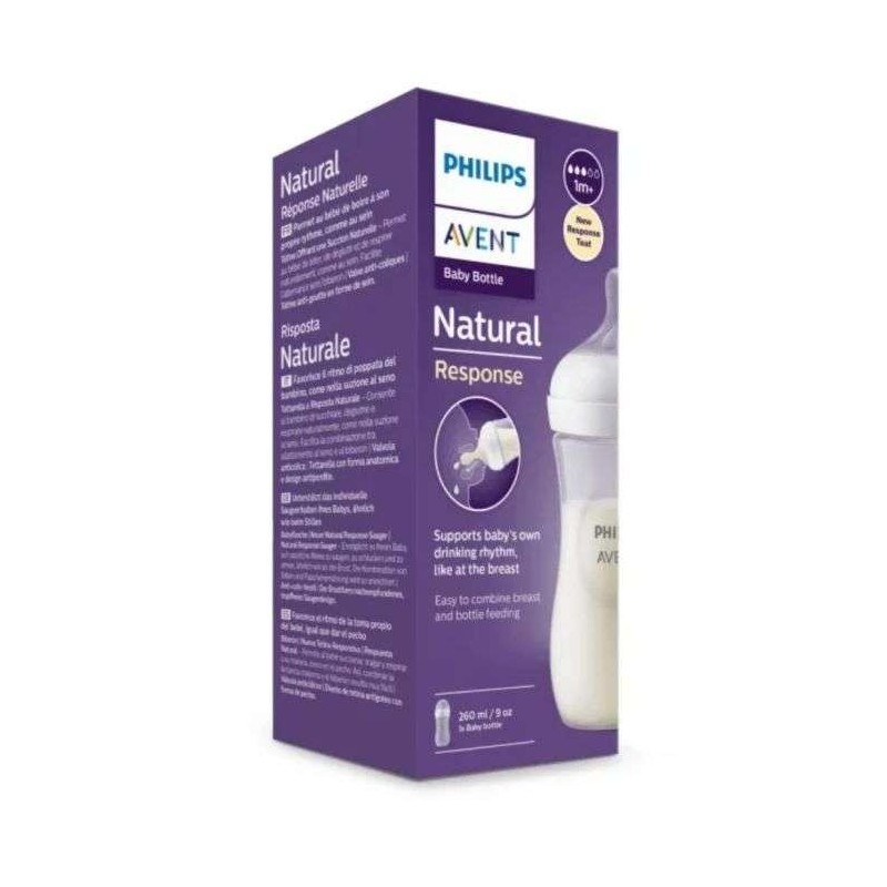 AVENT BIBERON NATURAL RESPONSE 1MOIS + 260 ML 9 OZ