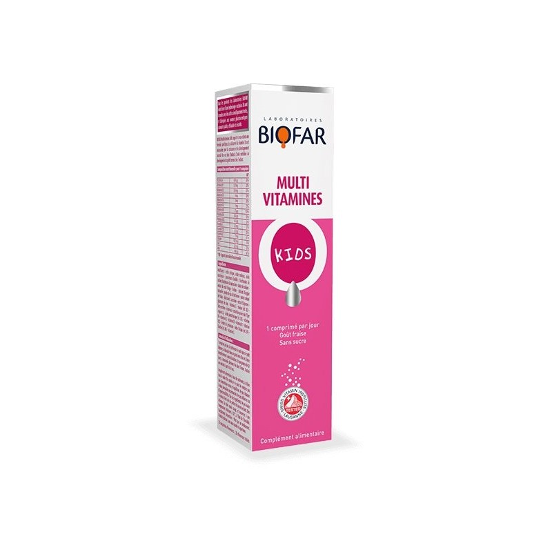 BIOFAR Kids Multivitamines | 20 Comprimés Effervescents