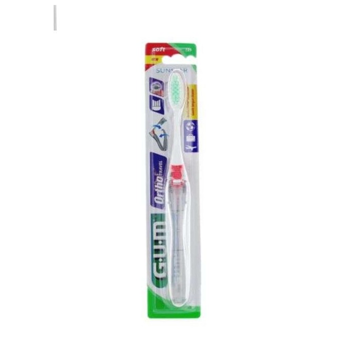 GUM Brosse à Dents Orthodontique de Voyage (Ambulatoire) Réf 125