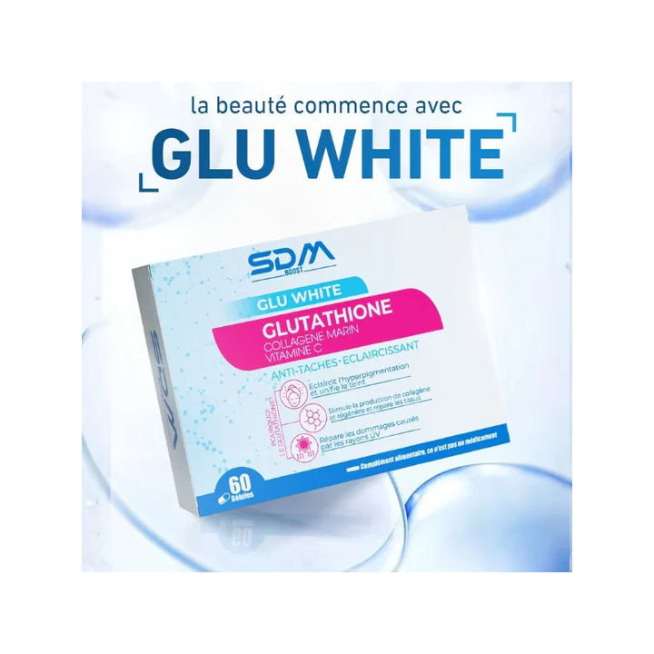SDM Glu White Glutathione Éclat et Teint Unifié - 60 Gélules