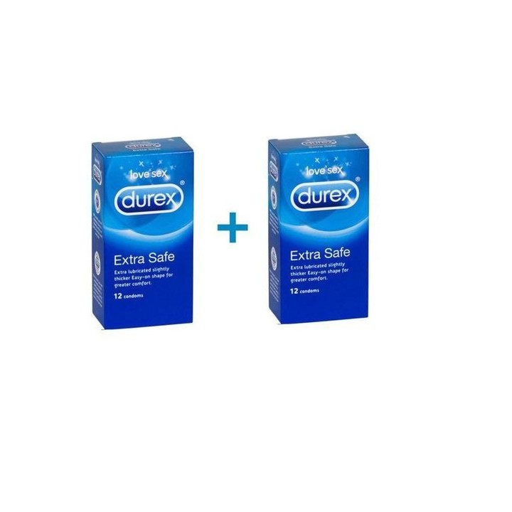 Pack Promo : Duopack 2 x 12 Préservatifs Durex Extra Safe (24 Préservatifs)