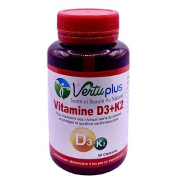 Vertuplus Vitamine D3 + K2 - 50 Capsules