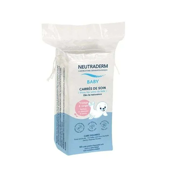 Neutraderm Bébé Carrés de Soin - 100 Unités