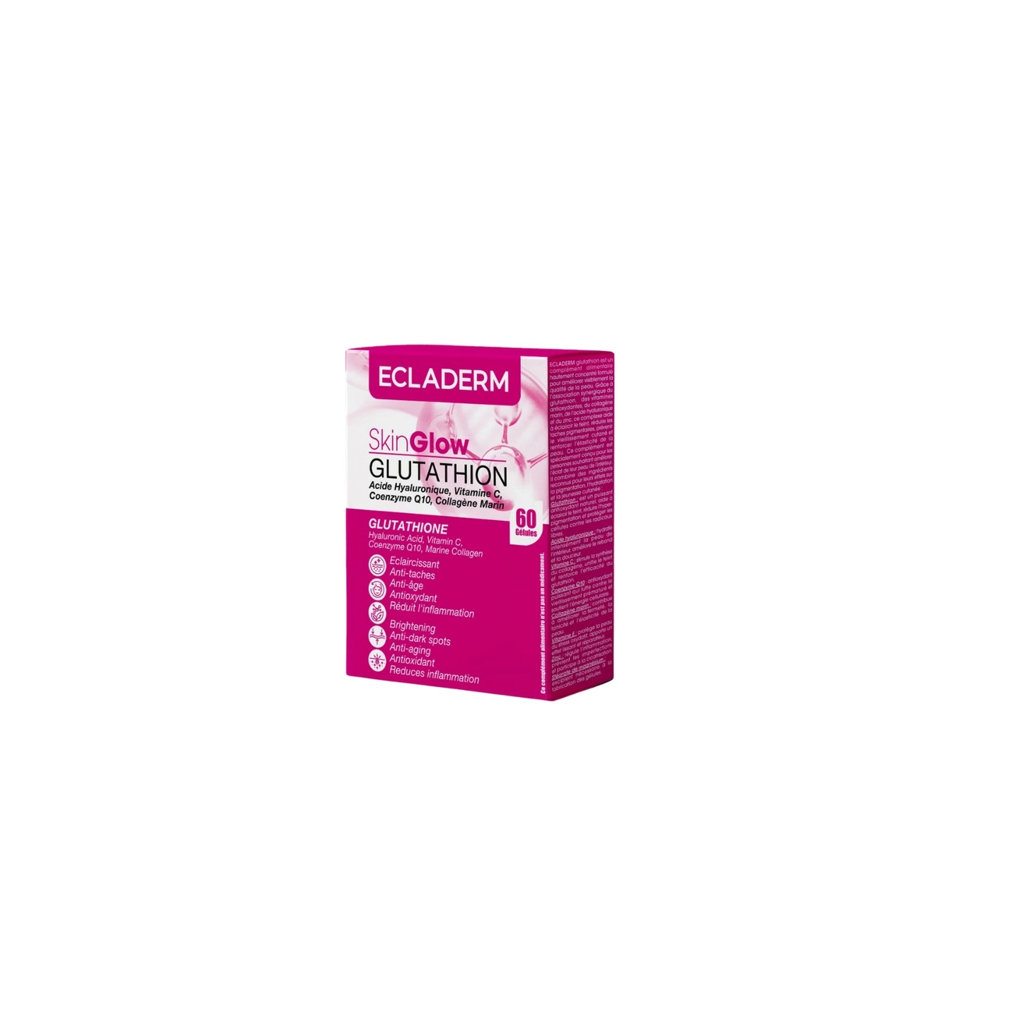 ecladerm glutathione Skin Glow Glutathion IV therapy clinic in vitamin tests Size:20 days pack