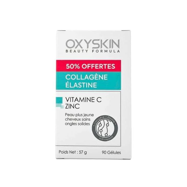 Oxyskin Collagène Élastine - 60 Gélules + 30 Gélules Offertes (Offre Spéciale)