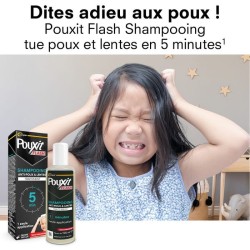 POUXIT FLASH - Shampoing Anti-Poux et Lentes - Traitement 5 minutes
