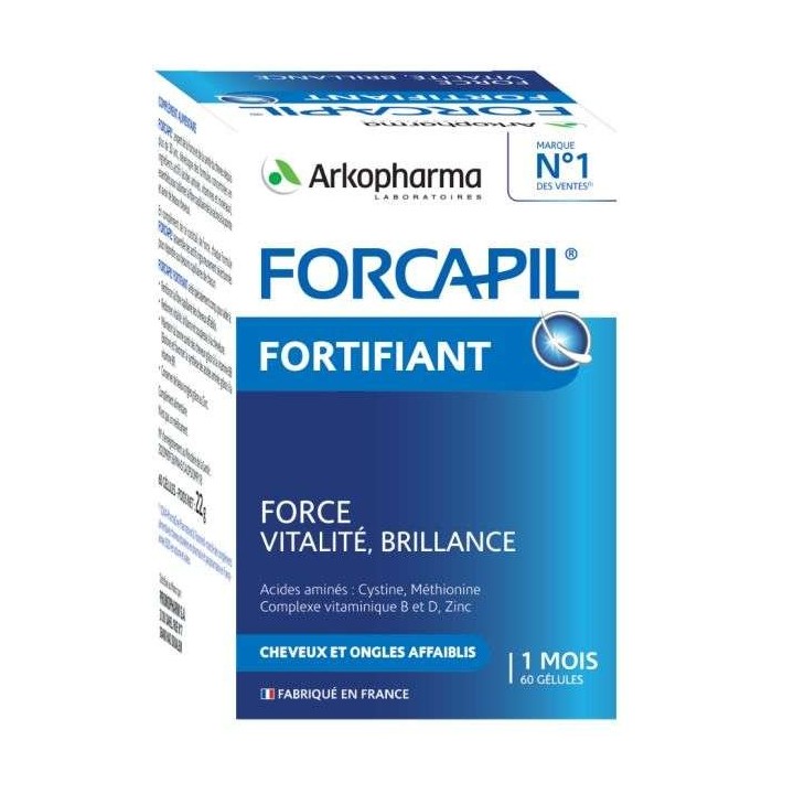Forcapil Cheveux et Ongles Fortifiant - 60 Gélules