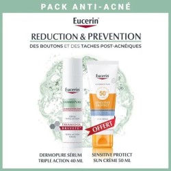 Pack Anti-Acné Expert Eucerin Dermopure Triple Action Sérum 40ml + Sun Crème SPF50+ 50ml