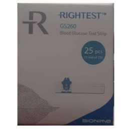 Bionime Rightest GS 260 Bandelettes - 25 Pièces
