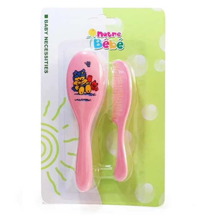Notre Bébé Set Brosse et Peigne pour Nouveau-né et Nourrisson