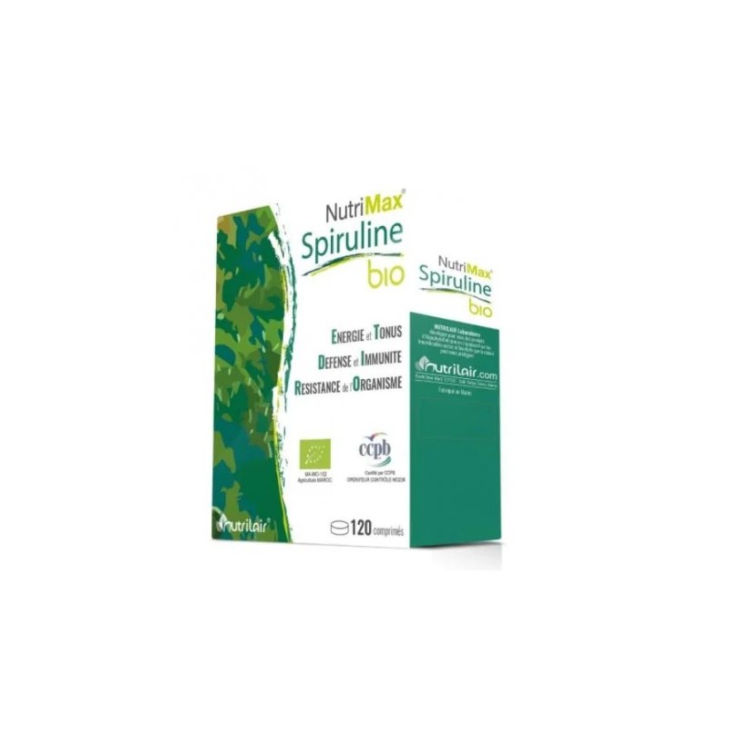 NUTRIMAX SPIRULINE BIO 120 Cp Tonus et Vitalité