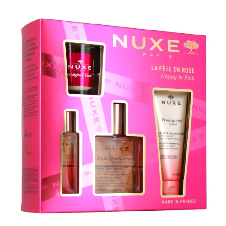 Nuxe Coffret La Fête en Rose – Kit Rituel Prodigieux Floral