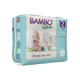 Bambo Nature Couches Écologiques Bébé Taille 2 (S) 3 à 6 kg - Pack de 30
