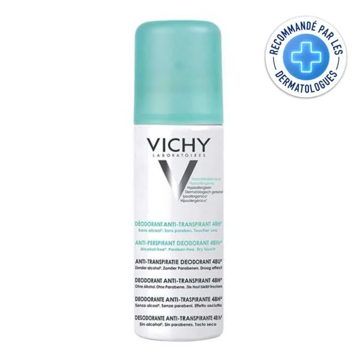 Vichy Déodorant Anti-Transpirant Efficacité 48H Peaux Sensibles Aérosol – 125ml
