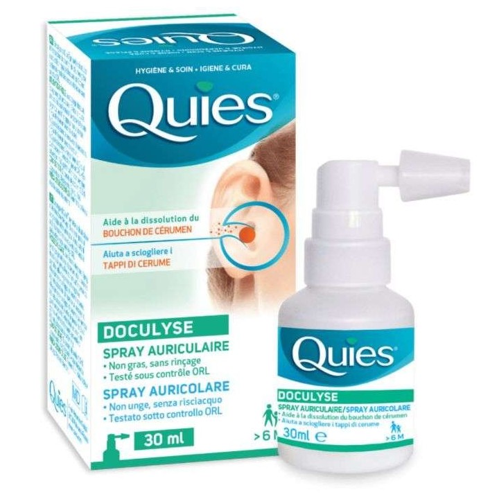 Quies Doculyse Spray Auriculaire Anti-Bouchons de Cérumen – 30ml