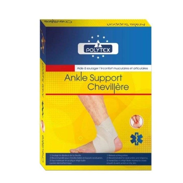 Polytex Chevillère Élastique de Maintien et Contention Articulaire