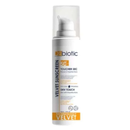 D-Biotic Écran Solaire Velvet Toucher Sec SPF 50+ Peaux à Imperfections - 50ml
