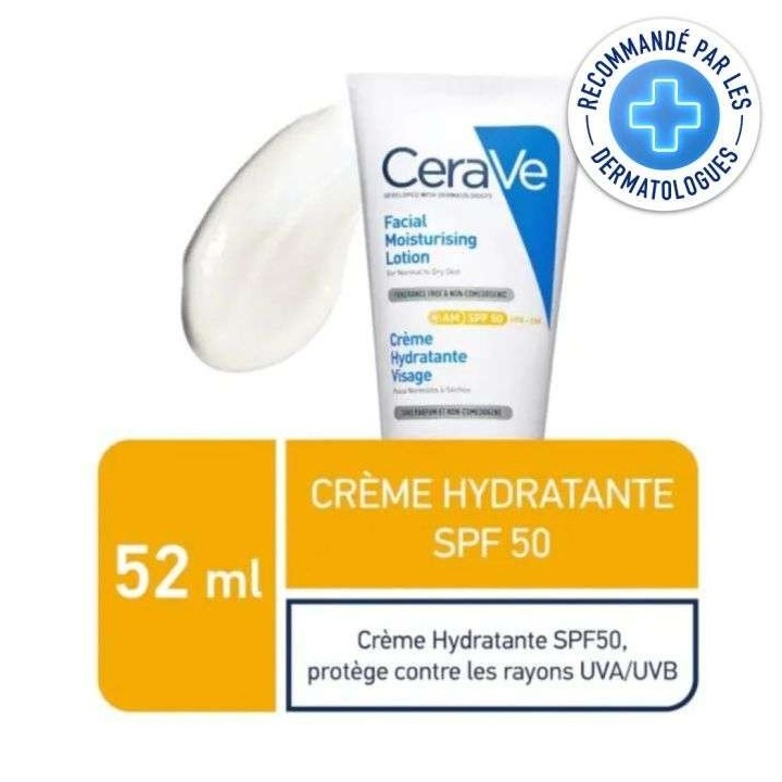 CeraVe Crème Hydratante Visage SPF 50 - 52ml