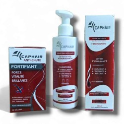 CAPHAIR Pack Anti-Chute COMPLET - Résultats Visibles en 30 Jours - Shampooing + Lotion + 60 Gélules