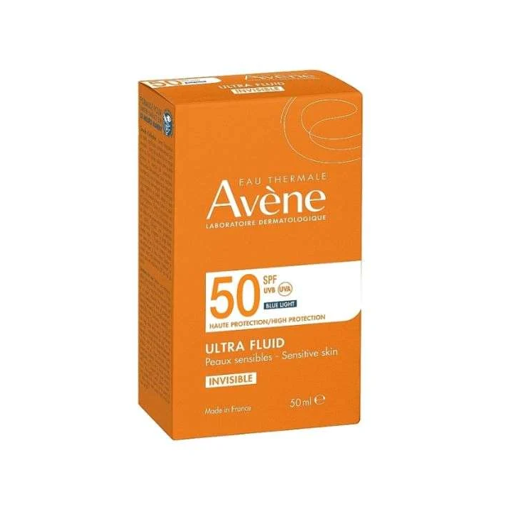 Avène Ultra Fluide Invisible SPF 50+ Lumière Bleue Peau Sensible - 50ml