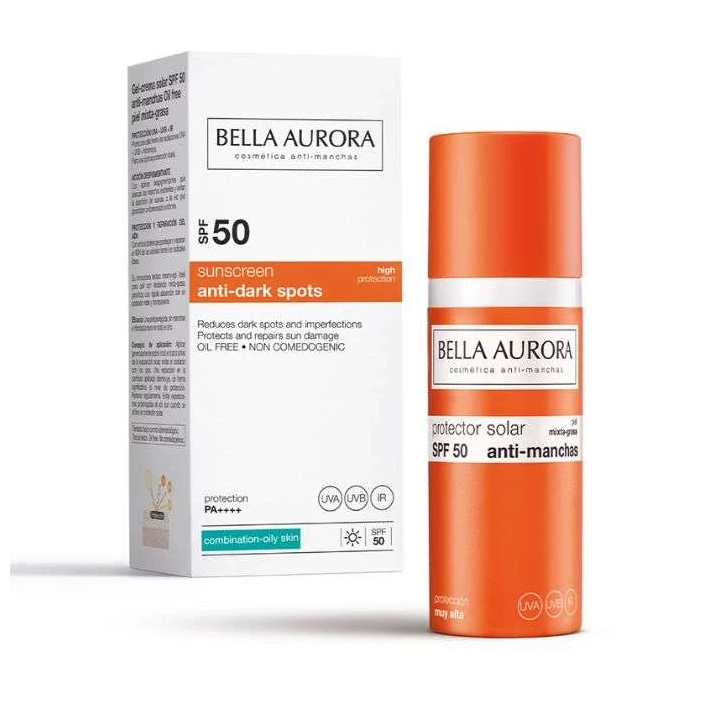 BELLA AURORA Écran Fluide Solaire Dépigmentant SPF50+ Peau Mixte à Grasse - 50ml