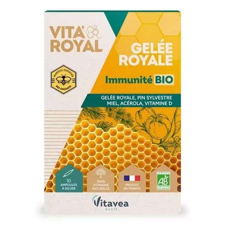 VITAVEA Gelée Royale Immunité Bio - 10 Ampoules