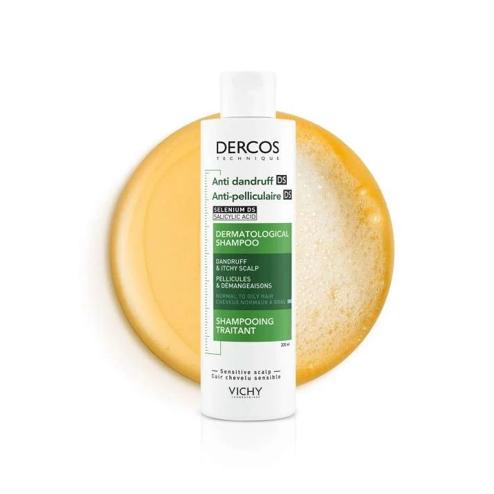 Vichy Dercos Shampooing Anti-Pelliculaire DS Cheveux Normaux à Gras - 200ml