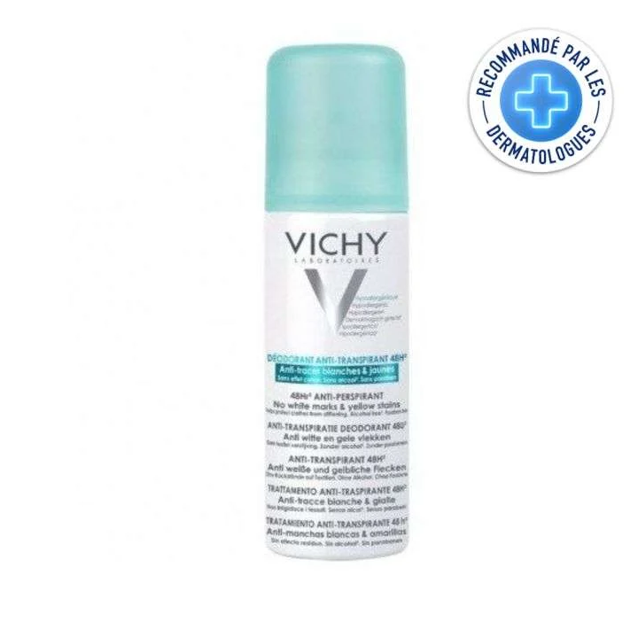 VICHY Déodorant Anti-Transpirant 48H Spray Anti-Traces - 125ml