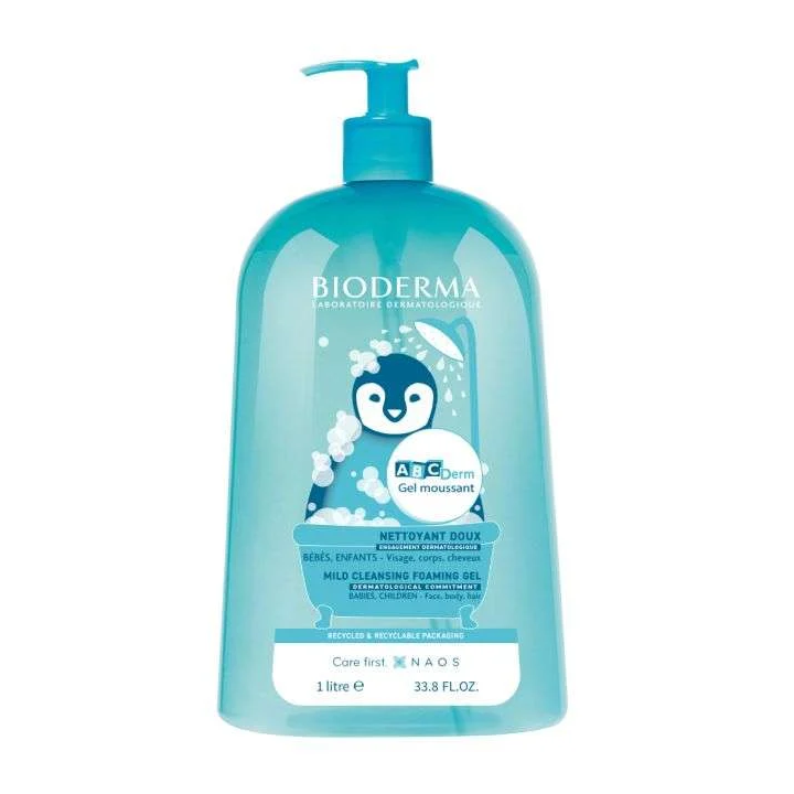 BIODERMA ABCDerm Gel Moussant Nettoyant Doux Bébé - 1L