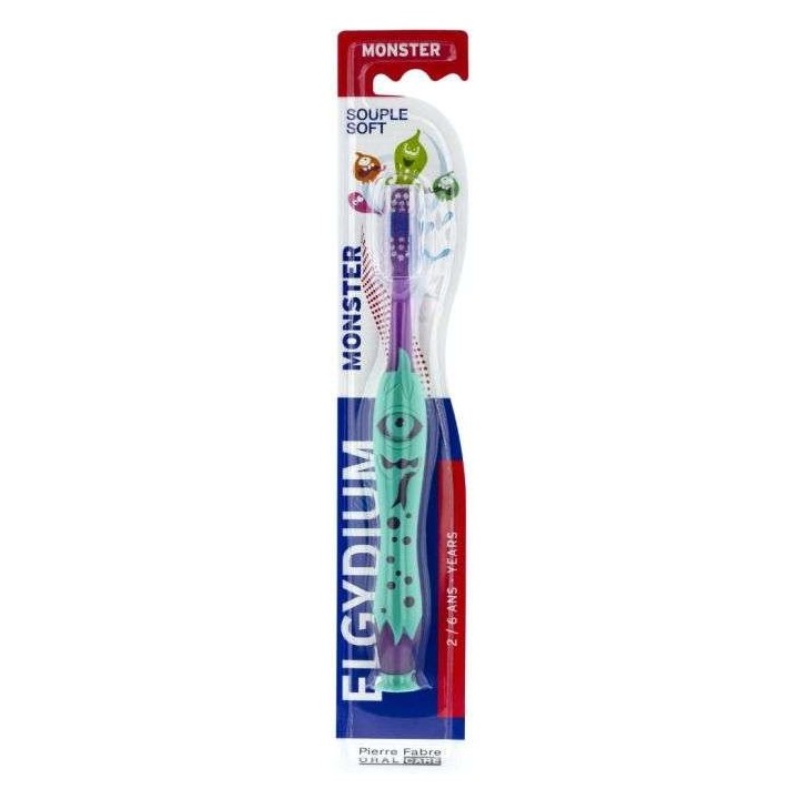 ELGYDIUM Brosse à Dents Monster Souple 2-6 Ans - 1 Unité