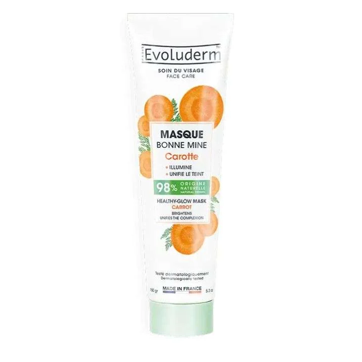 EVOLUDERM Soin du Visage Masque Bonne Mine Carotte - 150g