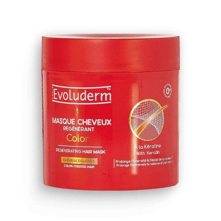 EVOLUDERM Masque Cheveux Régénérant Color à la Kératine - 500ml