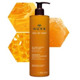 NUXE Rêve de Miel Gel Lavant Surgras Visage et Corps - 400ml
