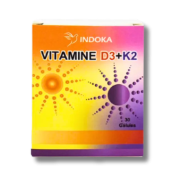 INDOKA Vitamines D3 et K2 - 30 Capsules