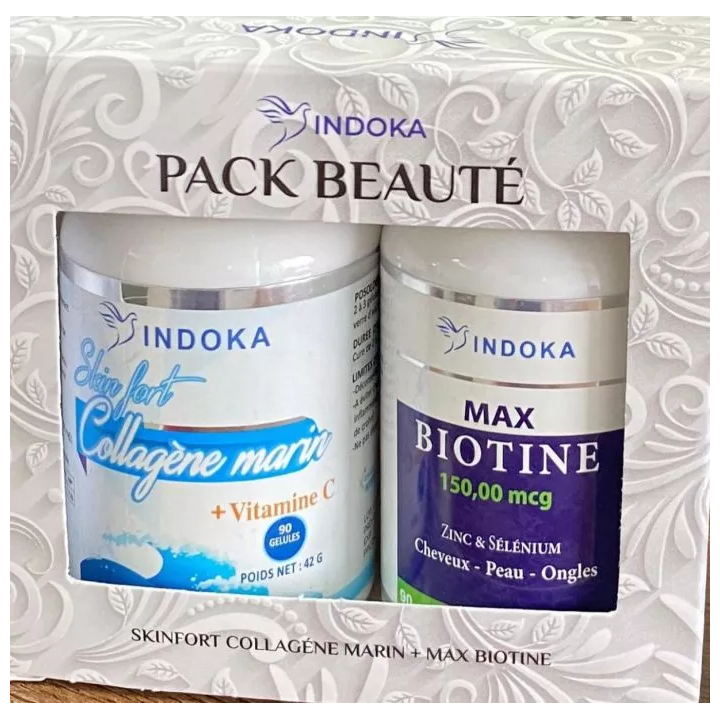 INDOKA Pack Beauté Intense - Collagène + Max Biotine