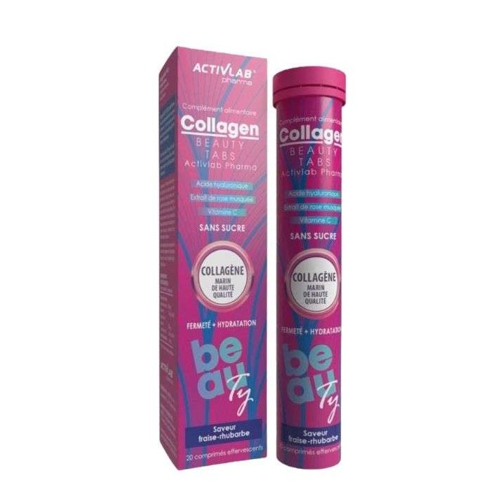ACTIVLAB Collagène Saveur Fraise - 20 Comprimés Effervescents