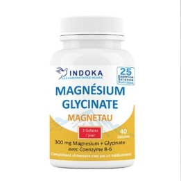 INDOKA Magnésium Glycinate Magnetau 300mg - 40 Gélules