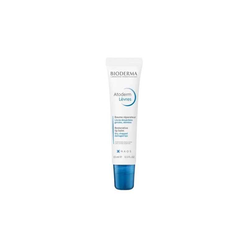 BIODERMA ATODERM BAUME LEVRES 15ml Nourrit Et Apaise Les Lèvres Gercées