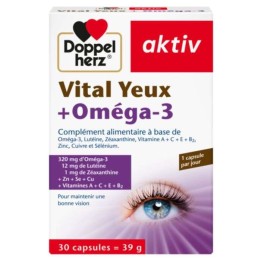 DOPPELHERZ Aktiv Vital Yeux + Oméga-3 - 30 Capsules
