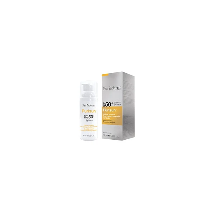 PURIADERM Purisun Crème Solaire Invisible SPF50+ - 50 ml