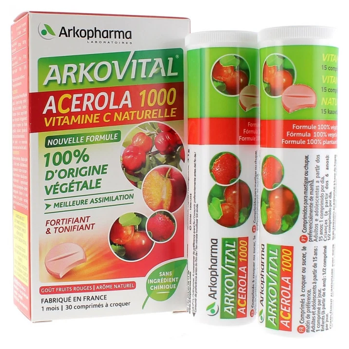 ARKOPHARMA Arkovital Acérola 1000 - 30 Comprimés