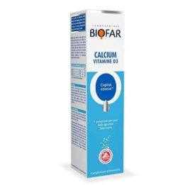 BIOFAR Calcium Vitamine D3 - 20 Comprimés Effervescents